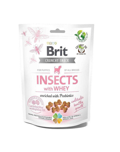 BRIT Care Dog Crunchy Cracker Puppy Insect - Friandises croustillantes avec insectes pour chiots - 200 g