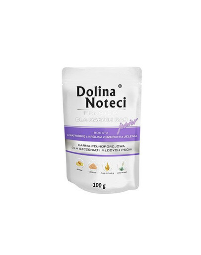 DOLINA NOTECI Premium Small Junior Riche en foie de lapin et en langue de cerf 100g