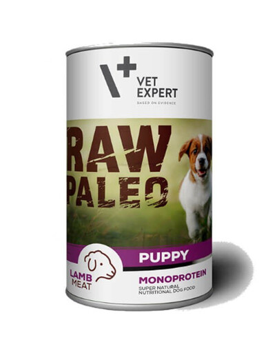 VETEXPERT RAW PALEO Puppy lamb 400 g pâtée pour chiots au agneau