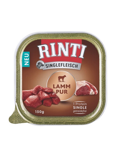 RINTI Singlefleisch Lamb - nourriture monoprotéinée avec de l'agneau - 150g