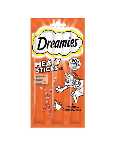 DREAMIES Aliment complémentaire pour chats adultes avec du poulet délicieux 14x30 g