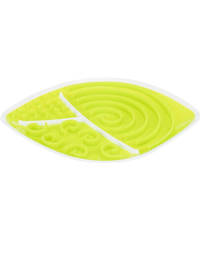 TRIXIE Plateau à friandises en plastique en forme de feuille Lick'n'Snack 28 x 21 cm