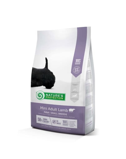 NATURES PROTECTION Mini Adult Lamb Small breed dog - avec agneau pour chiens de petites races - 7,5 kg