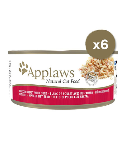 APPLAWS Cat Tin Chicken with Duck 6 x 156 g