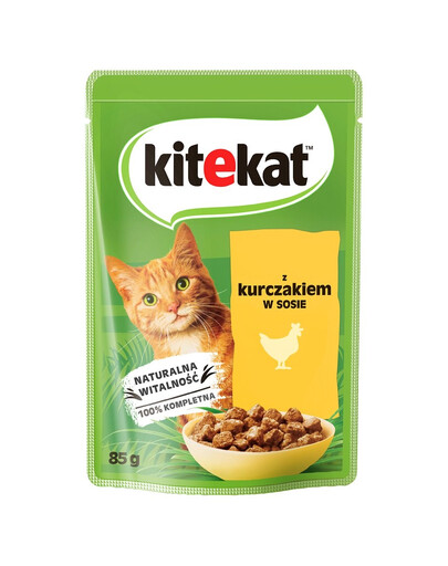 KITEKAT Poulet en sauce 28x85 g pour les chats adultes