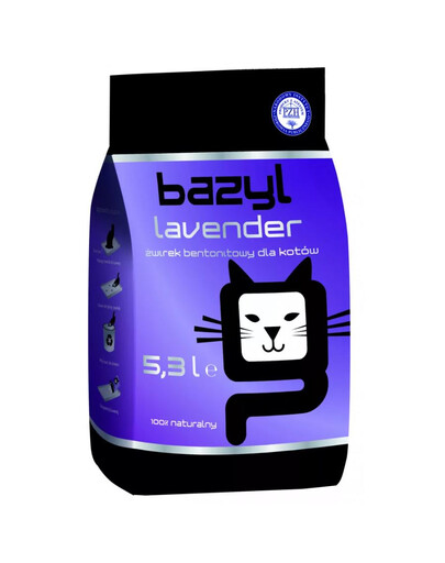 BAZYL Lavender Premium 5,3L litière pour chat benit