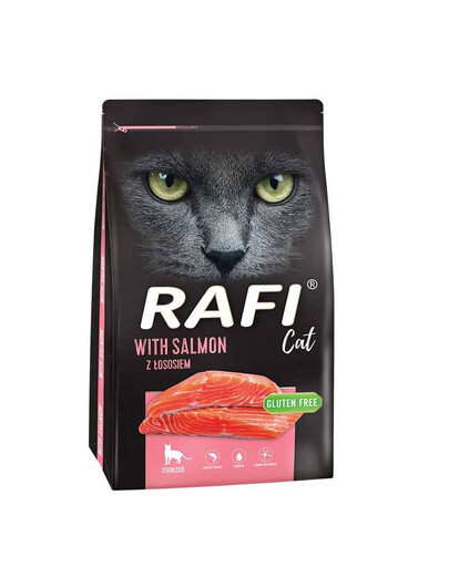 RAFI Cat with salmon -  Croquettes pour chats stérilisés au saumon - 7 kg