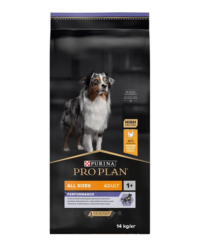 PURINA PRO PLAN Performance - Poulet et riz pour chiens adultes très actifs - 14 kg