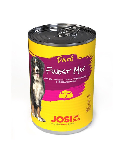 JOSERA JosiDog Finest Mix Pate pâté 4 types de viande 400 g pour les chiens adultes