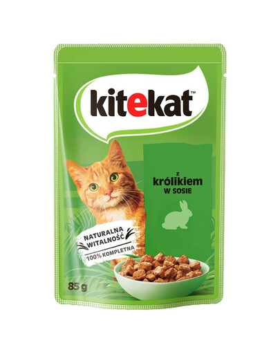 KITEKAT Lapin en sauce 28x85 g pour les chats adultes