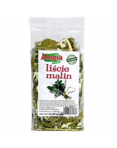 ALEGIA Feuilles de framboisier pour rongeurs et lapins 40g