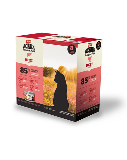 ACANA Premium Pate Beef Pâté de bœuf pour chats 8 x 85 g