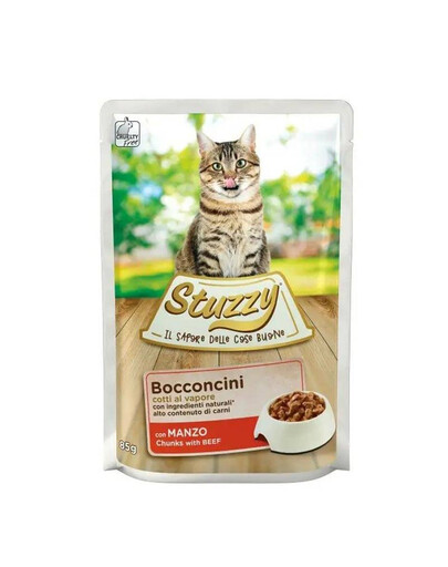 STUZZY Bocconcini Chunks with Beef 85g bœuf en sauce pour chats adultes