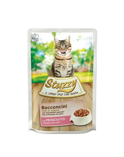 STUZZY Bocconcini Chunks with Ham 85g jambon en sauce pour chats adultes