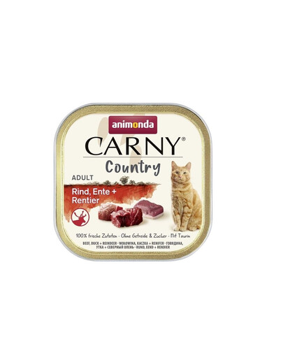 ANIMONDA Carny Country Adult Beef&Duck&Reindeer 100 g Bœuf, Canard & Renne pour chats adultes