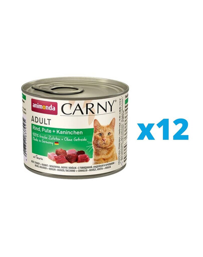 ANIMONDA Carny Adult nourriture pour chats en boîte 12 x 200g