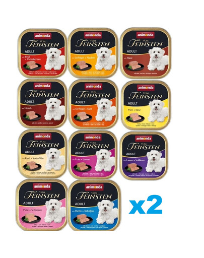 ANIMONDA Vom Feinsten Adult Mélange de saveurs pour chiens 22x150 g