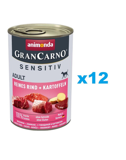 ANIMONDA Grancarno Sensitive bœuf avec pommes de terre 12x400 g