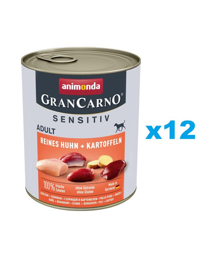 ANIMONDA Grancarno Sensitive poulet et pommes de terre 12x800 g