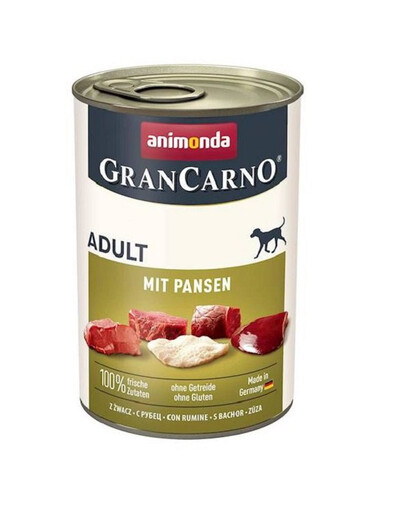 ANIMONDA GranCarno Viande de porc avec panse pour chiens 12x400 g