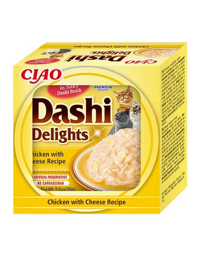 INABA Cat Dashi Delights - bouillon poulet et fromage - 70 g