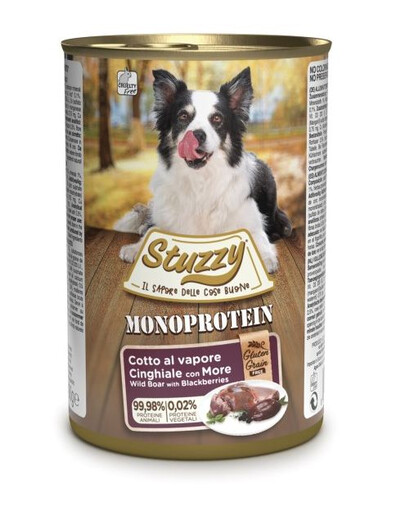 STUZZY Nourriture humide monoprotéinée avec Sanglier 0.4KG