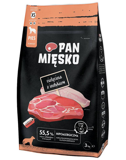 PAN MIĘSKO Veau et dinde XS 3kg