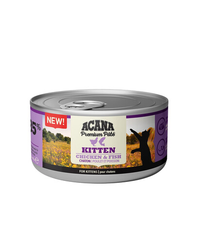 ACANA Premium Pate Kitten Chicken & Fish pâté de poulet et de poisson pour chatons 24 x 85 g