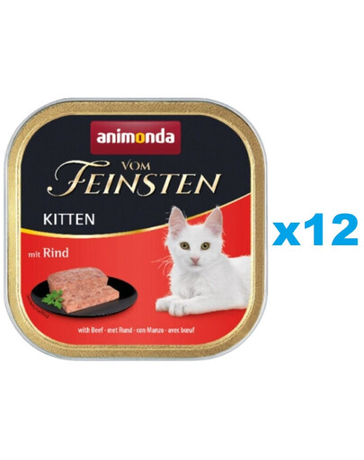 ANIMONDA Vom Feinsten Kitten Boeuf pour chatons 12x100 g