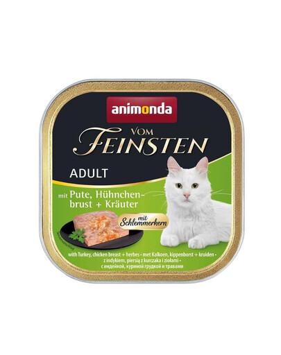 ANIMONDA Vom Feinsten Pâtée Dinde, poulet aux herbes 100g