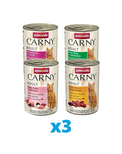 ANIMONDA Carny Mélange des saveurs 12 x 400 g