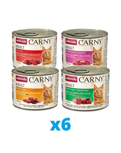 ANIMONDA Carny mix 4 saveurs différentes 24 x 200 g