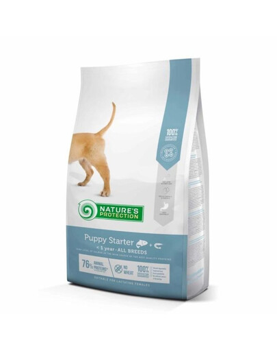 NATURES PROTECTION Puppy Starter Salmon with Krill All Breed Dog - avec saumon et krill pour chiots 2 kg