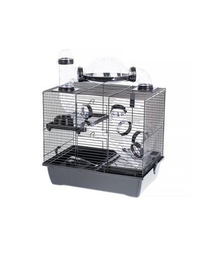 INTERZOO Rocky + terrasse Cage à hamster 42 cm noir