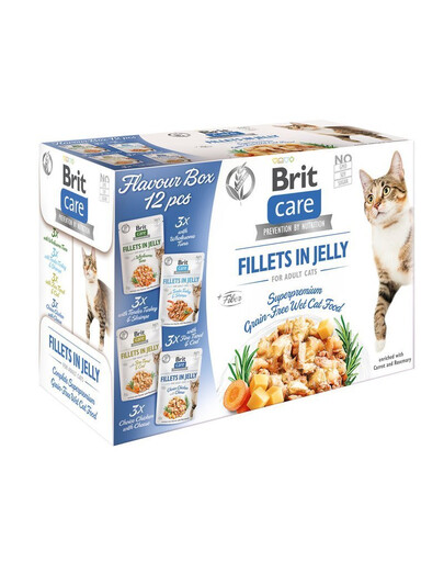 BRIT Care Cat Flavour Box in Jelly 12x85g mélange de saveurs en gelée