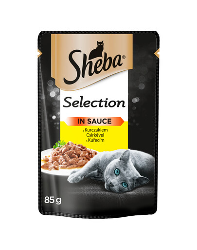 SHEBA Selection in Sauce 85gx24 avec du poulet