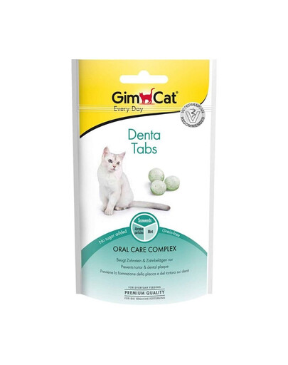 GIMCAT Every Day Tabs Denta - traitement d'hygiène bucco-dentaire pour chats - 40 g