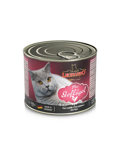 LEONARDO Quality Selection nourriture humide pour chat, volaille 200 g