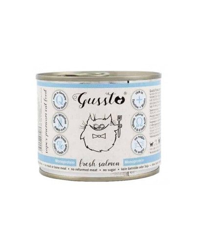 GUSSTO Cat Fresh Salmon Conserve pour chat saumon frais 200 g