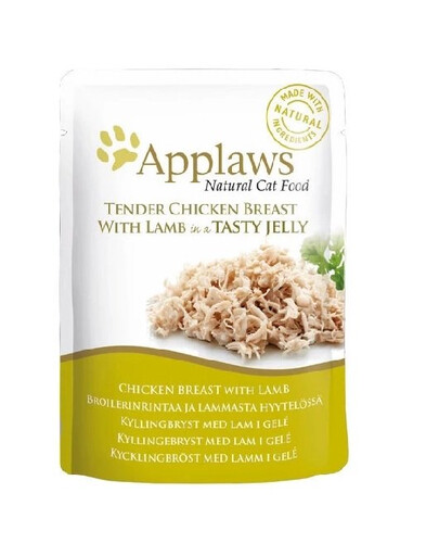 APPLAWS Cat Pouch Jelly Tender Chicken Breast with Lamb 16 x 70 g