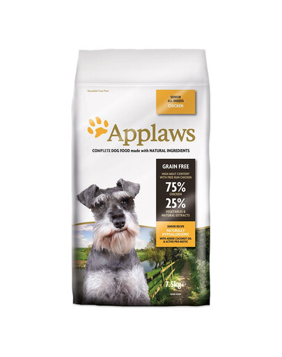APPLAWS Dog Dry Senior - Poulet sans céréales pour âgés - 7.5 kg