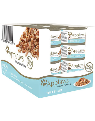 APPLAWS Tin Kitten Tuna Nourriture humide pour chat au thon 24x70g