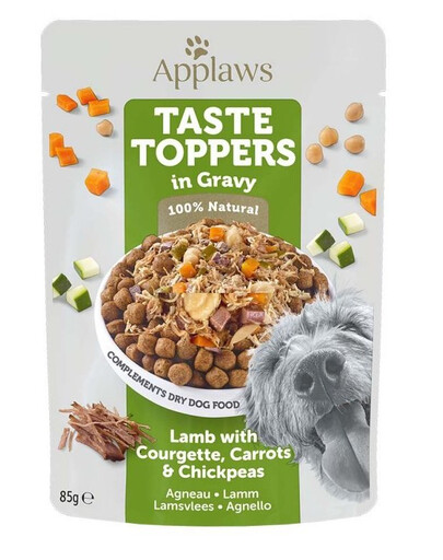 APPLAWS Dog Taste Toppers In Gravy Lamb with Carrots & Chickpeas 12 x 85 g