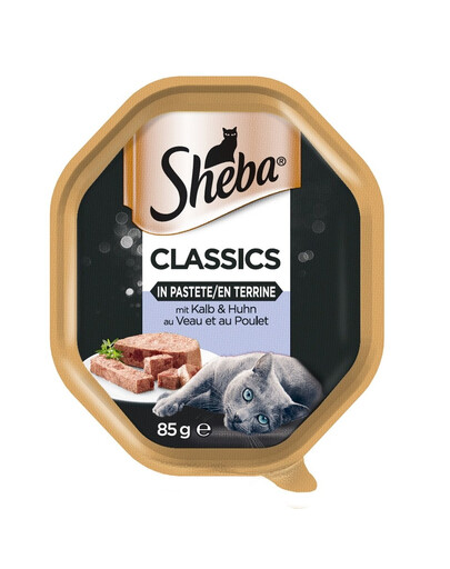 SHEBA Classics 85gx22 Pâté avec du veau et du poulet