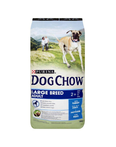 PURINA Dog Chow Adult Large Breed - Croquettes de dinde pour chiens adultes de grandes races - 14 kg