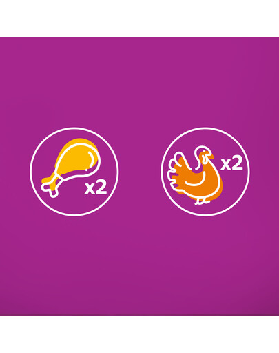 WHISKAS Adult Poultry Jelly Feast -nourriture humide en gelée avec poulet et dinde pour chats adultes - sachet 52x85 g