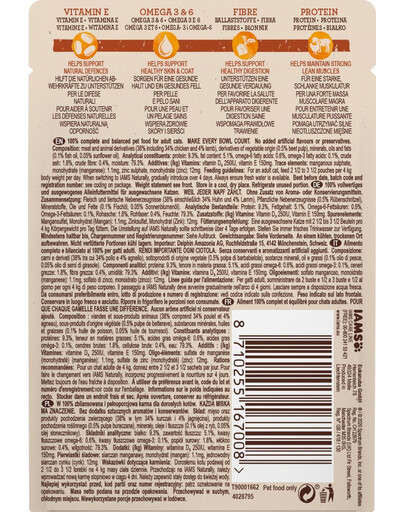 IAMS Naturally Aliment humide avec du poulet et de l'agneau de Nouvelle-Zélande en sauce 85 g