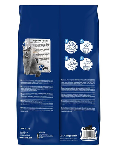 CALITTI Strong Unscented Litière inodore bentonite pour chat 25 l