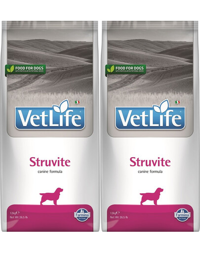 FARMINA Vet Life Struvite Hund - nourriture pour chiens souffrant de maladies des voies urinaires - 2x12 kg