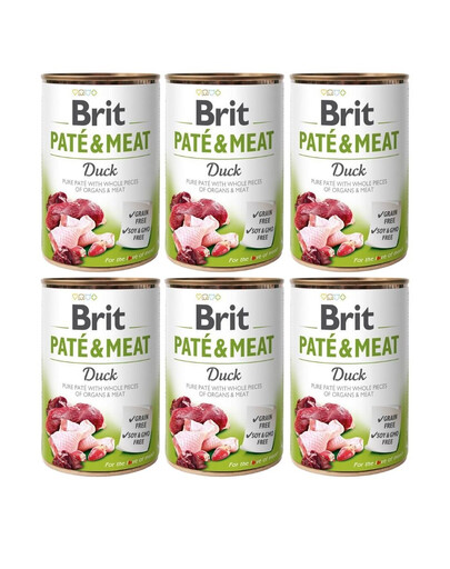 BRIT Pate&Meat duck -  pâtée de canard pour chiens - 6x400 g